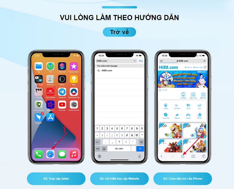 Tải App 2 Tải Tải APP Hi88 với hệ điều hành Android